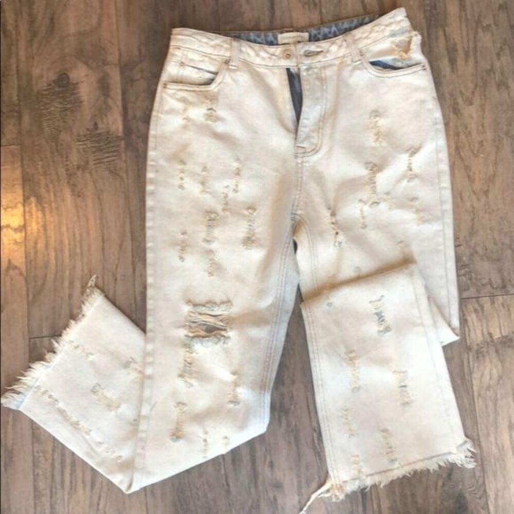 NEW Dance and marvel distressed jeans off white